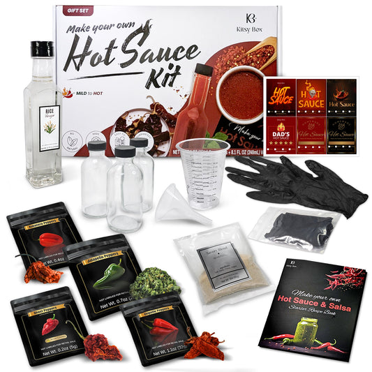 DIY Hot Sauce Making Kit, Gift Set - Hot Sauce Kit - Kitsy Box - 